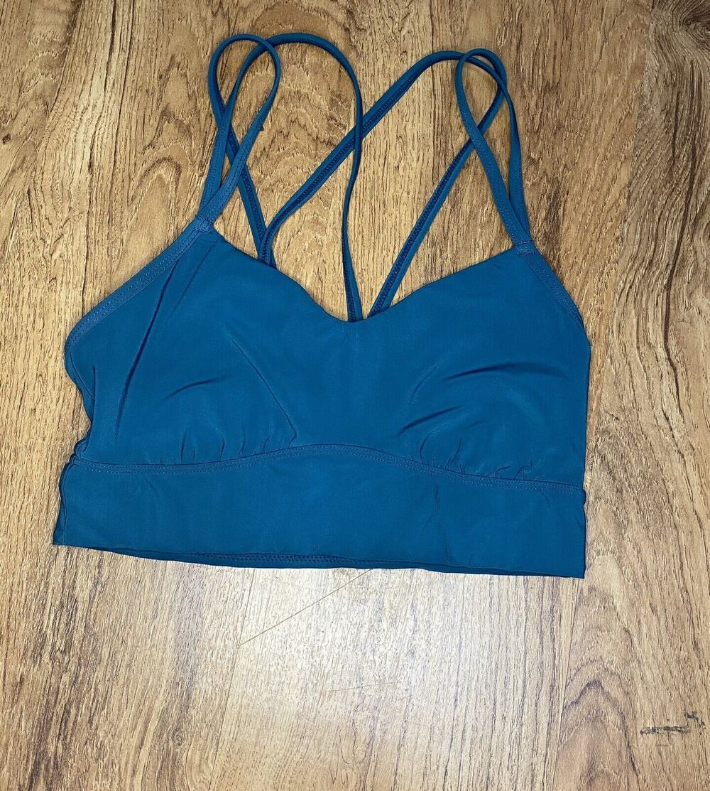 All In Motion Womens Activewear Sports Bra Adjustable Strap Turquoise Size Small